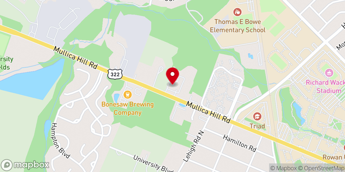 Map showing location of Calvary Hill Church