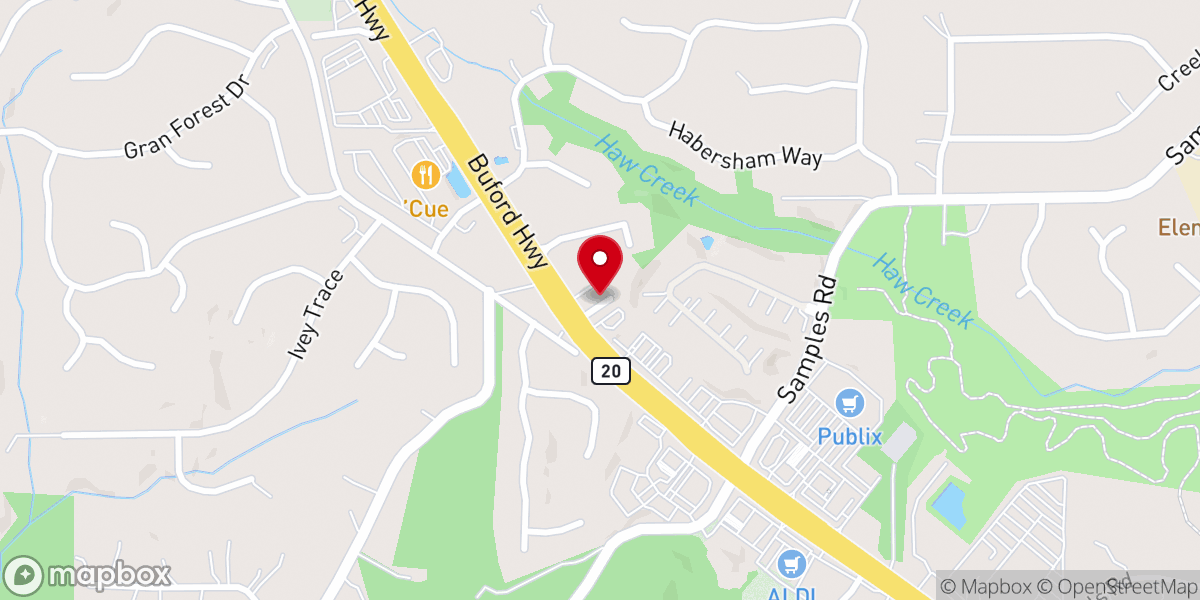 Map showing location of St Gregorios Indian Orthodox Church Atlanta