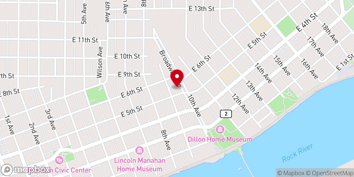 Map showing location of First United Methodist Church