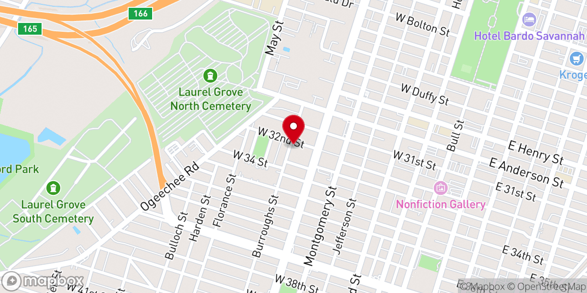Map showing location of First Mt Sinai Baptist Church