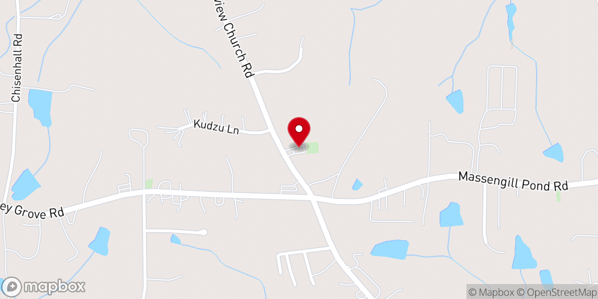 Map showing location of Plainview Church
