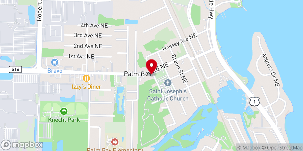 Map showing location of St. Vincent de Paul Food Pantry