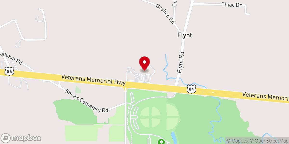 Map showing location of Life Church
