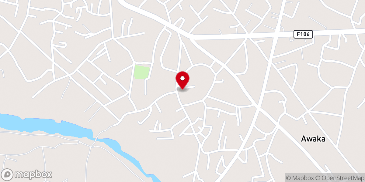 Map showing location of Christ Anglican Church, Awaka
