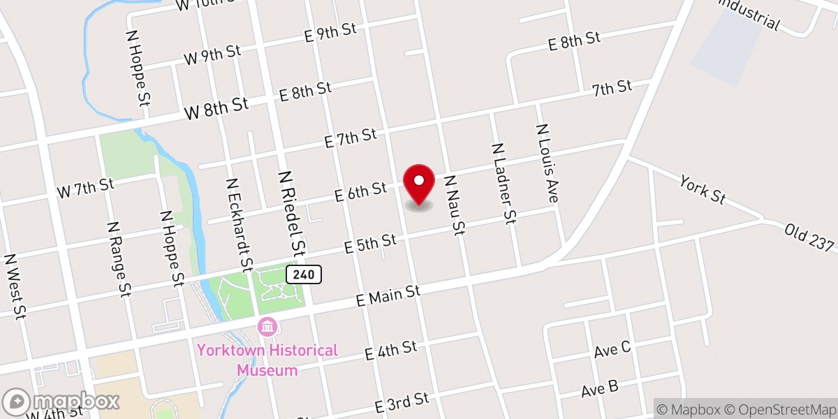 Map showing location of St Paul Lutheran Church