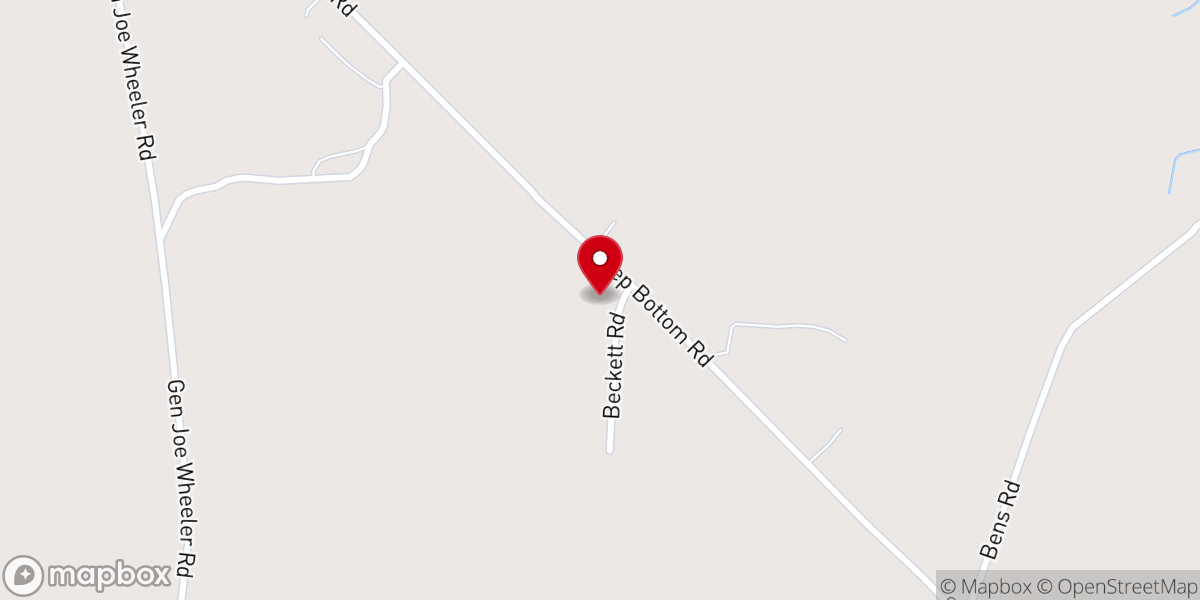 Map showing location of Thankful Church