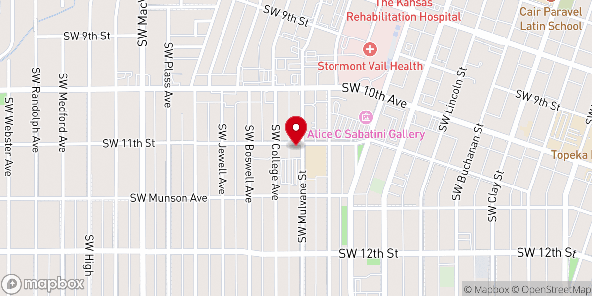Map showing location of Hebron Church