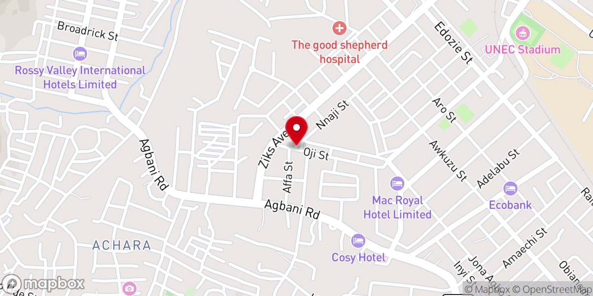 Map showing location of Sacred Heart Parish