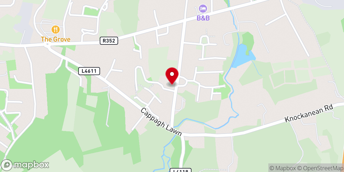 Map showing location of Church of Our Lady / Fahy Hall