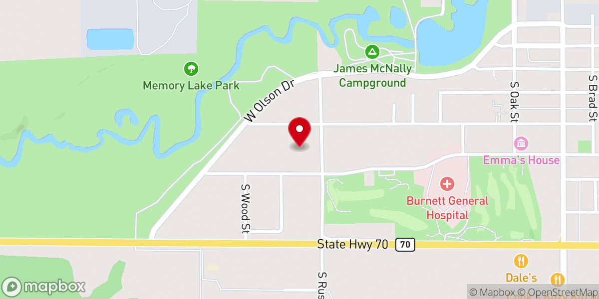 Map showing location of Faith Lutheran Church