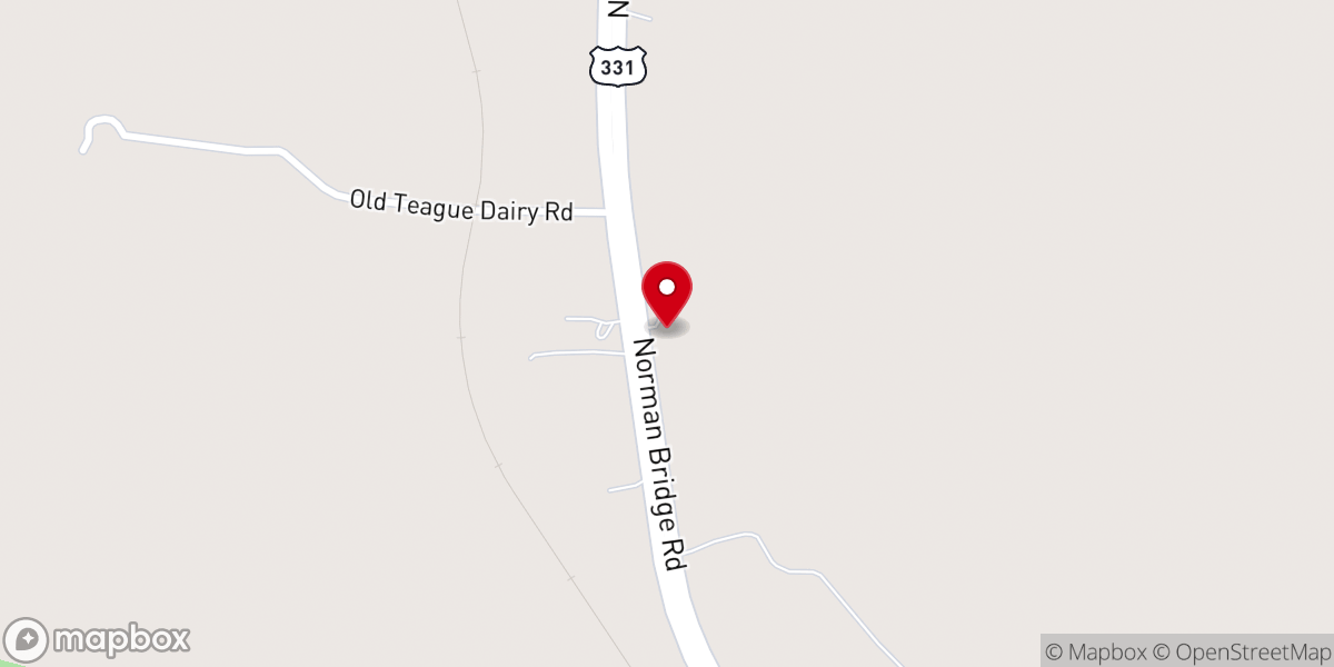 Map showing location of Snowdoun Baptist Church