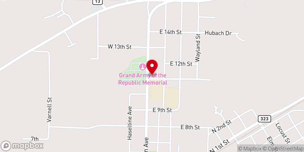 Map showing location of First United Pentecostal Ch