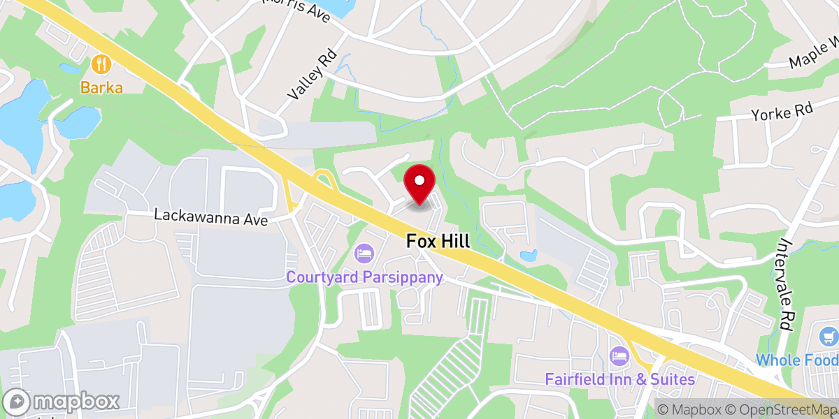 Map showing location of King of Kings Lutheran Church - Mountain Lakes, NJ