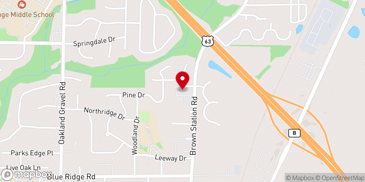Map showing location of Faith Baptist Church