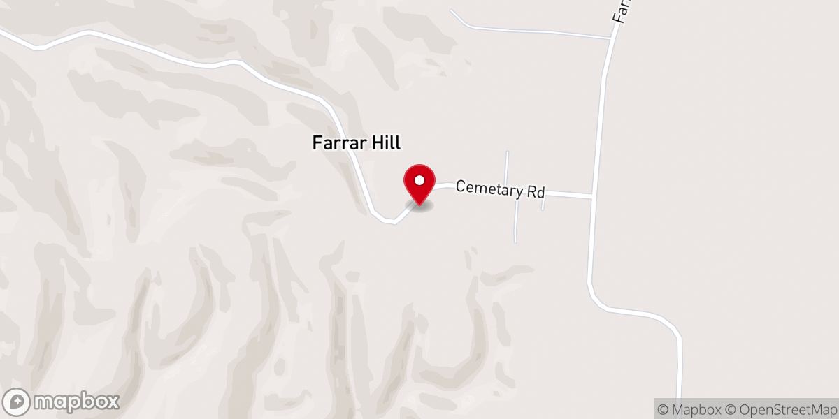 Map showing location of Noah Fork Church