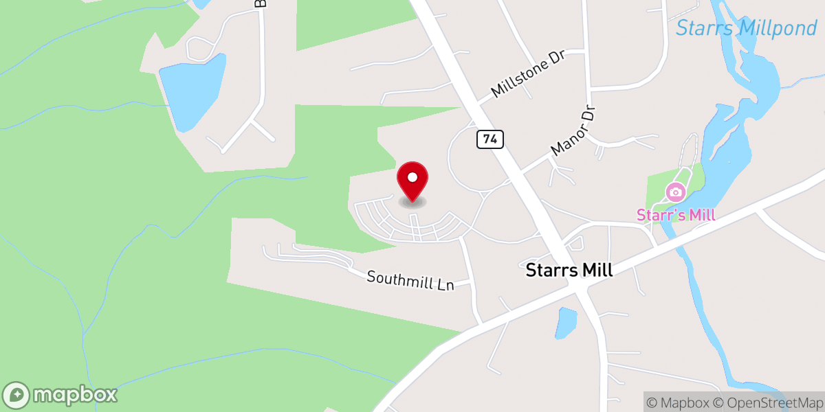 Map showing location of New Hope Baptist Church