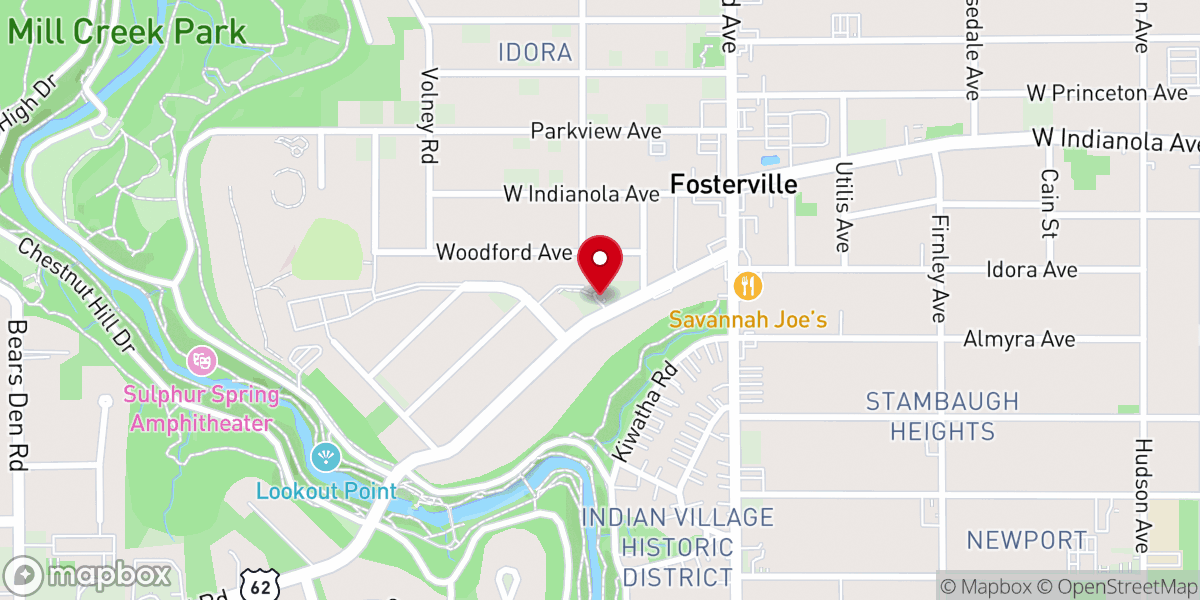 Map showing location of India Association of Greater Youngstown Inc