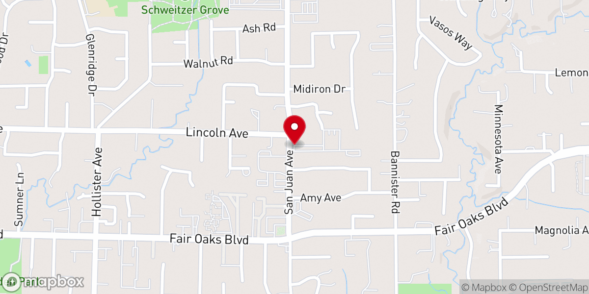 Map showing location of Missionary Gospel Church
