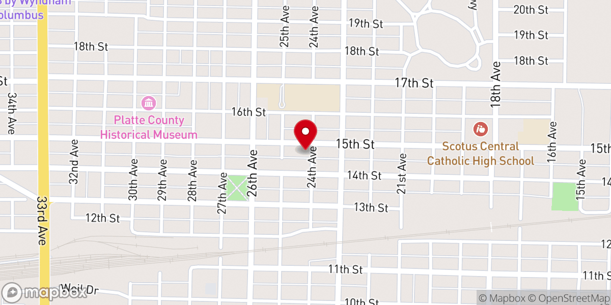Map showing location of Immanuel Lutheran Church
