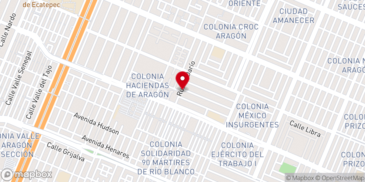 Map showing location of Parroquia de Santiago Apóstol y Nuestra Señora de Refugio, Diócesis de Ecatepec, A. R.