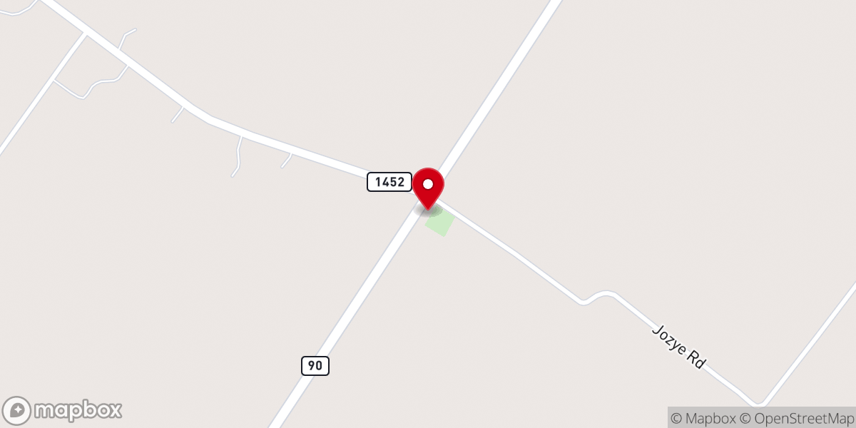 Map showing location of Jozye Church