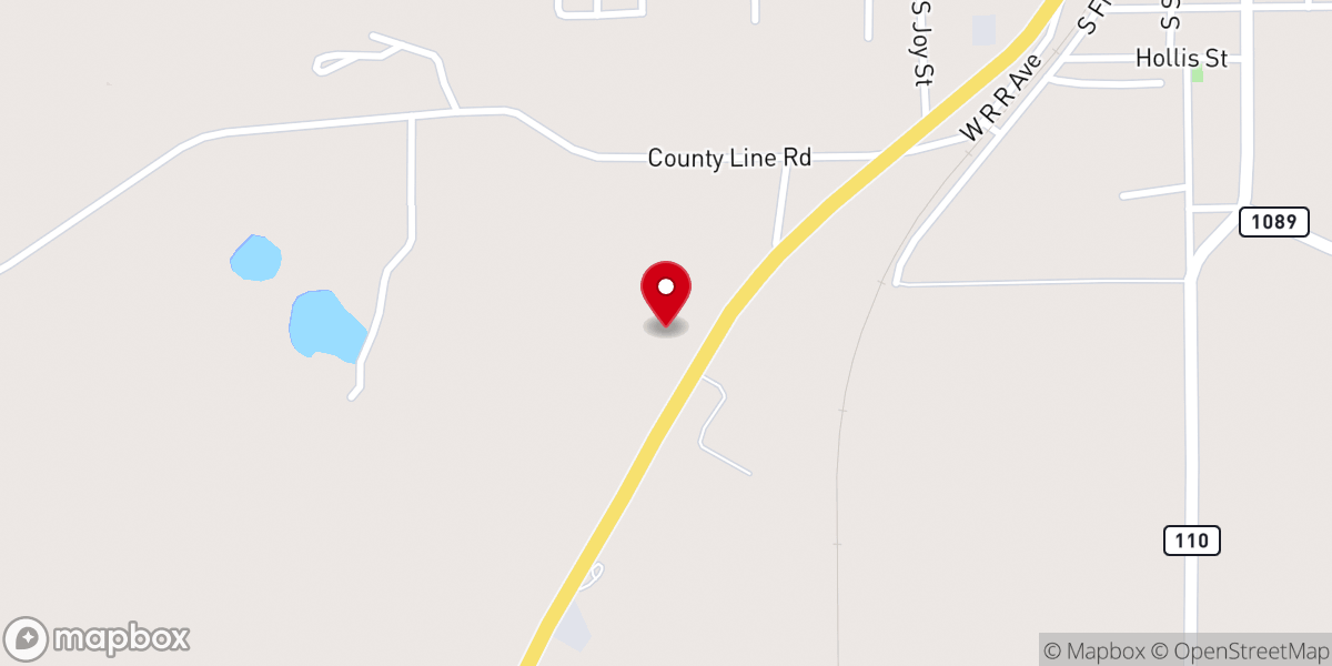 Map showing location of First Baptist Church