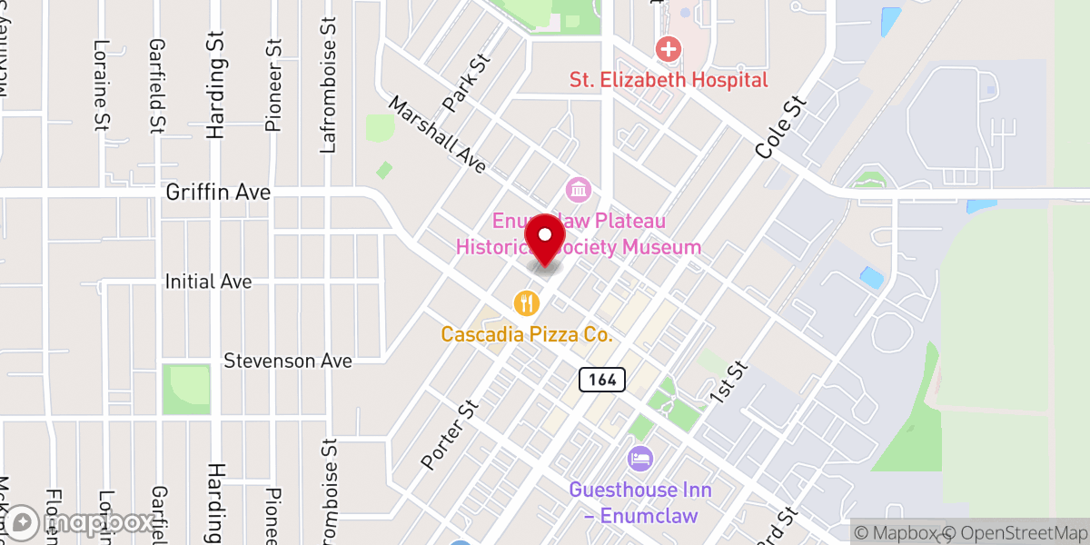 Map showing location of Downtown Enumclaw Church of Christ