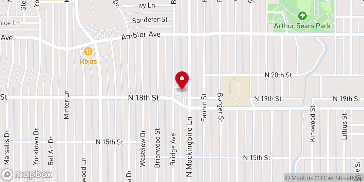 Map showing location of Crescent Heights Baptist Church