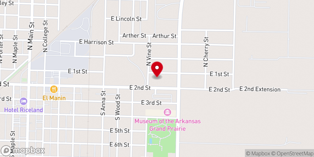Map showing location of Travellers Rest Missionary Baptist Church