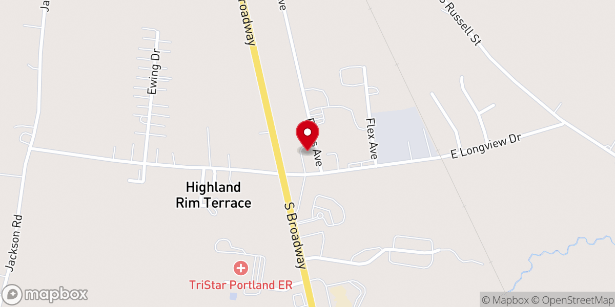 Map showing location of Living Free Fellowship Assemblies of God