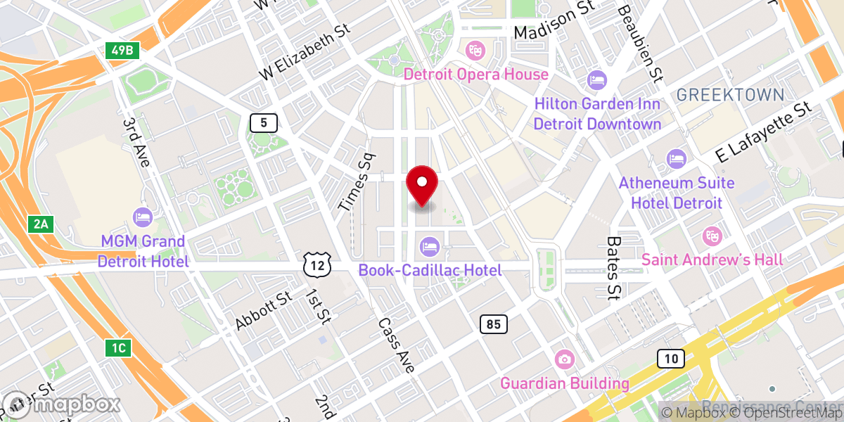 Map showing location of St. Aloysious Catholic Church