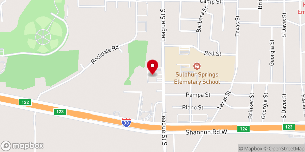 Map showing location of League Street Church of Christ