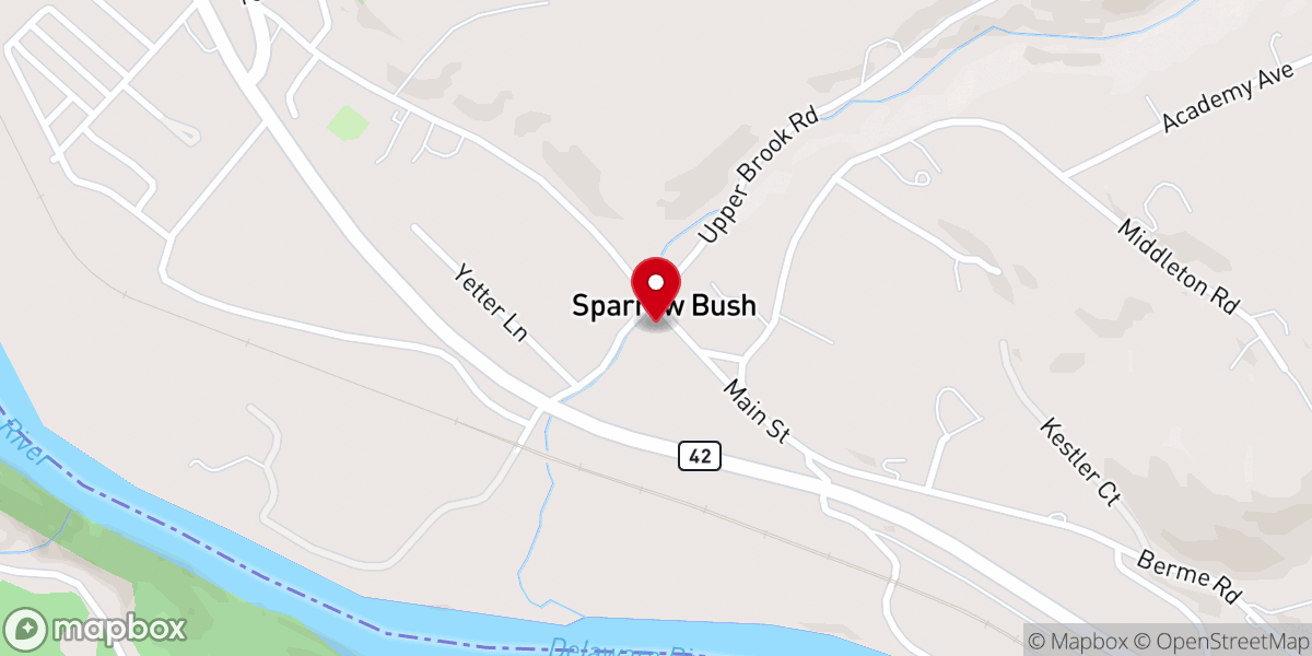 Map showing location of Sparrow Bush Methodist Church