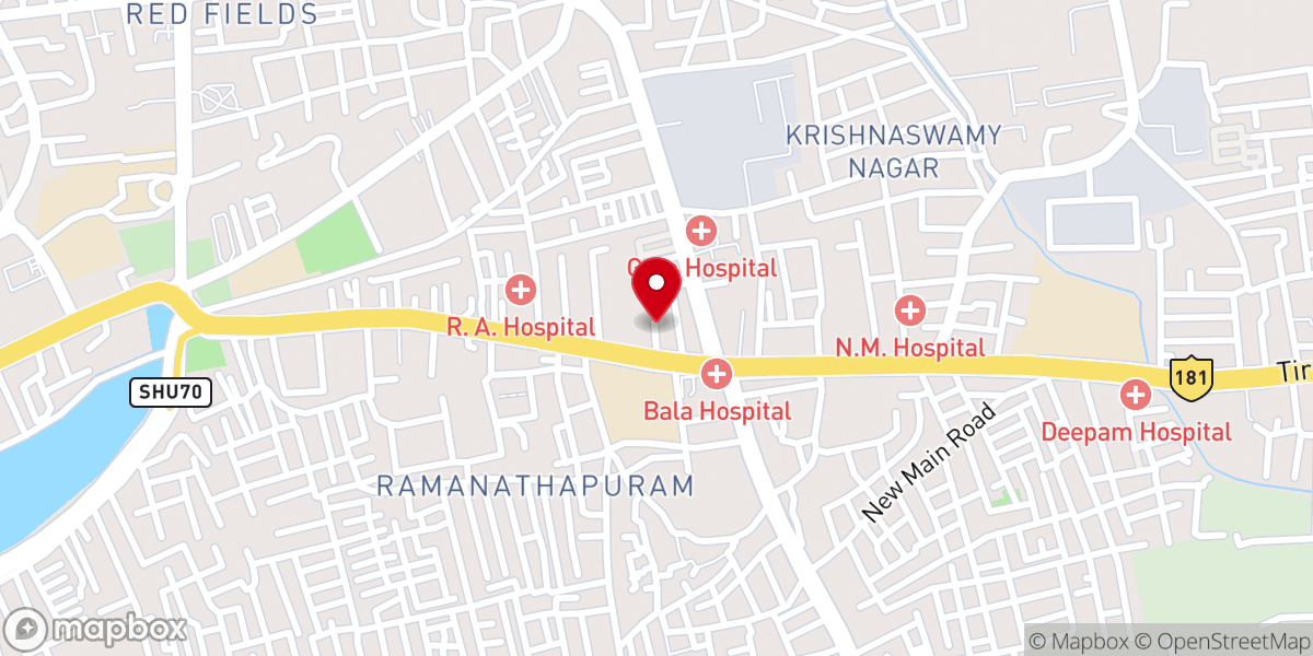 Map showing location of Jeevavasal Revival Church, Jeevavasal Ministries