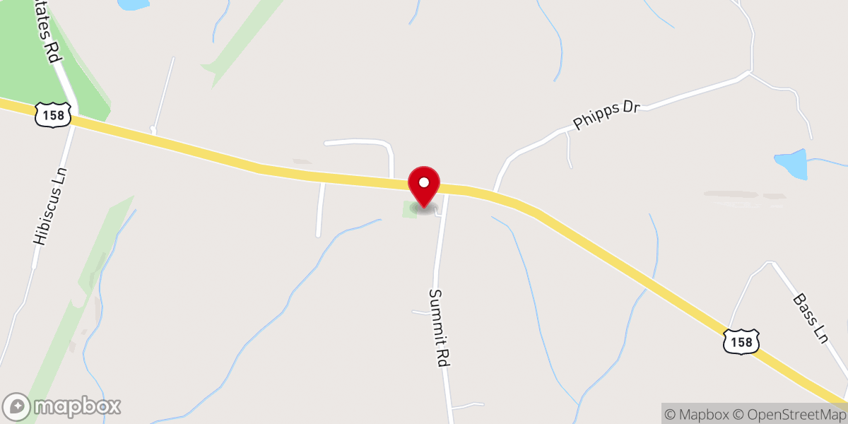 Map showing location of Cornerstone Holiness Church