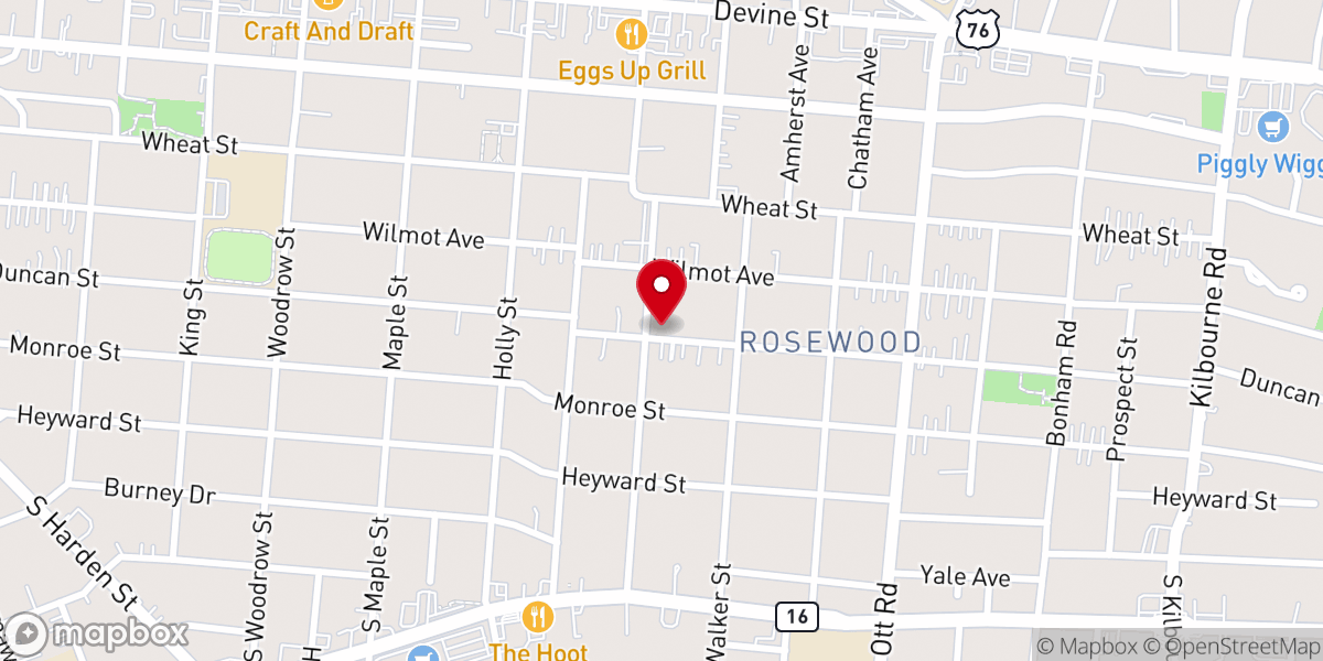 Map showing location of New Testament Baptist Church