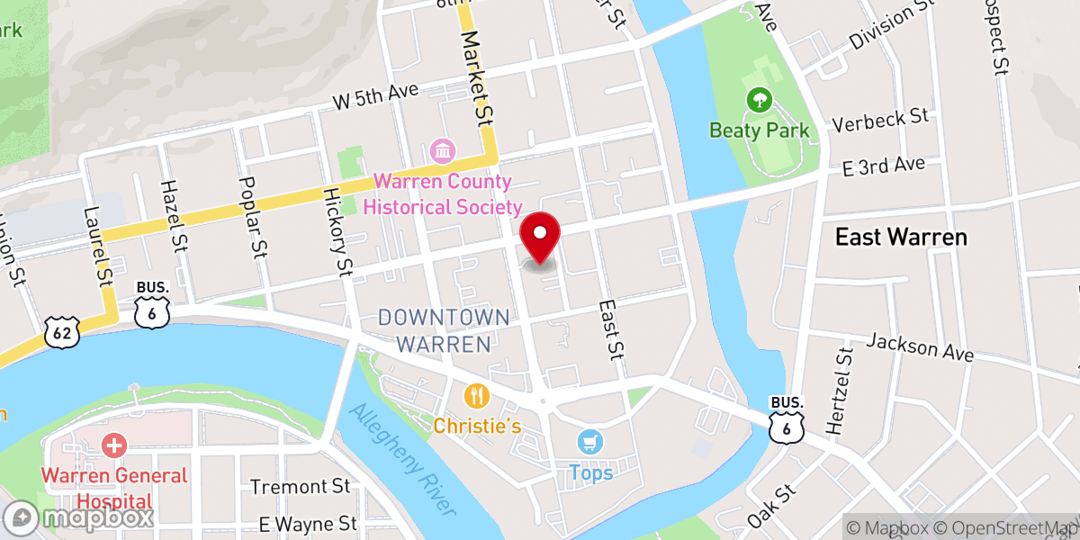Map showing location of Faith Fellowship Church of God