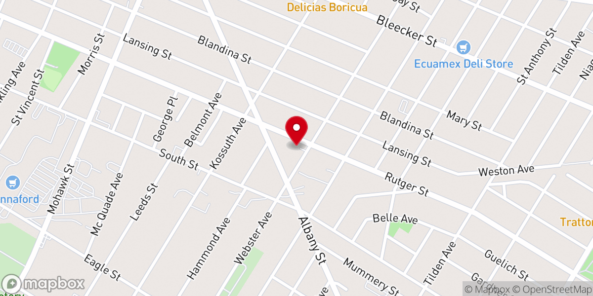 Map showing location of Utica City Church