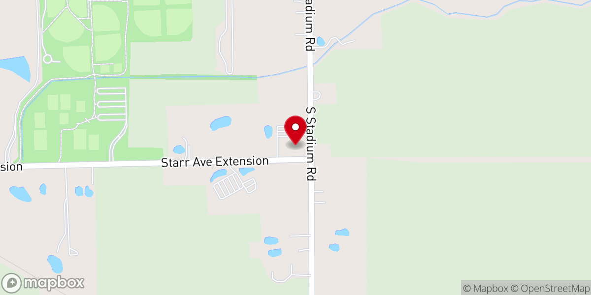 Map showing location of Christ United Methodist Church