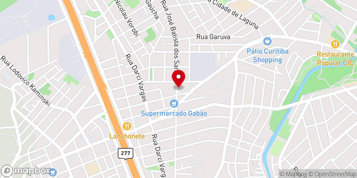 Map showing location of Igreja de Cristo Pentecostal Internacional-Curitiba