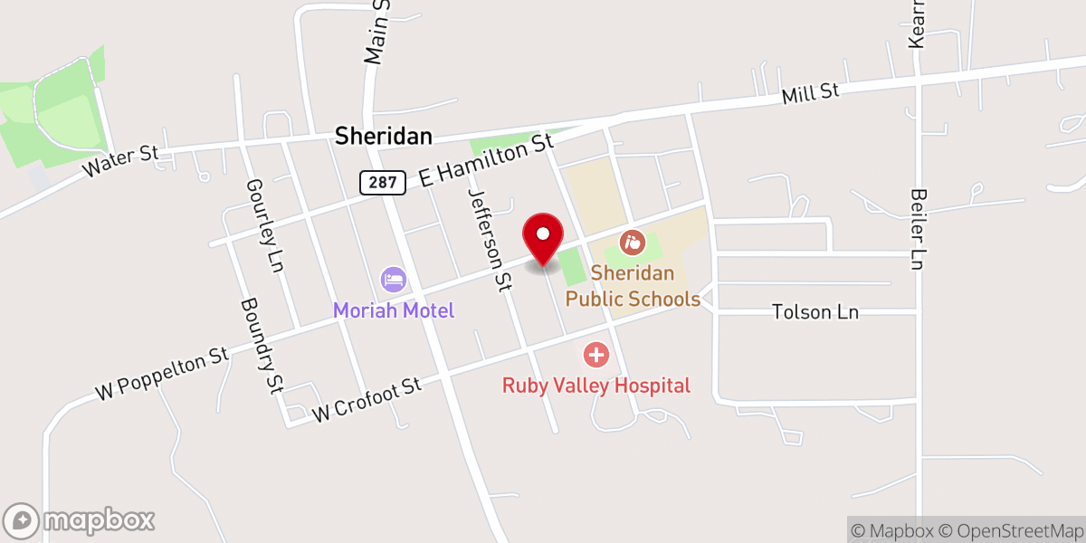 Map showing location of Episcopal Church