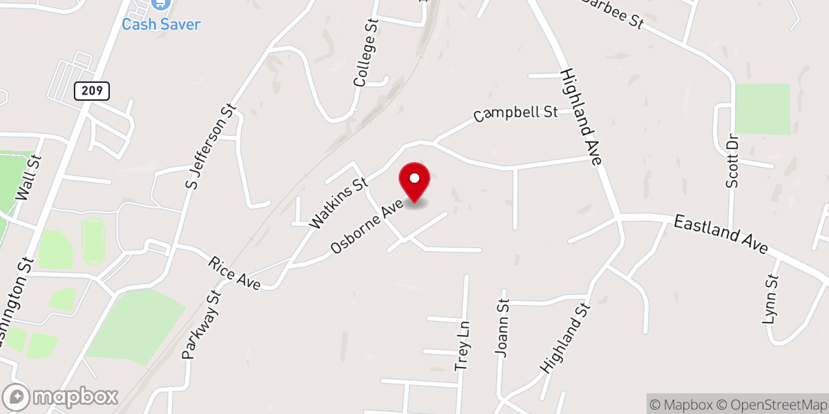 Map showing location of Spiller Hill Church of God in Christ