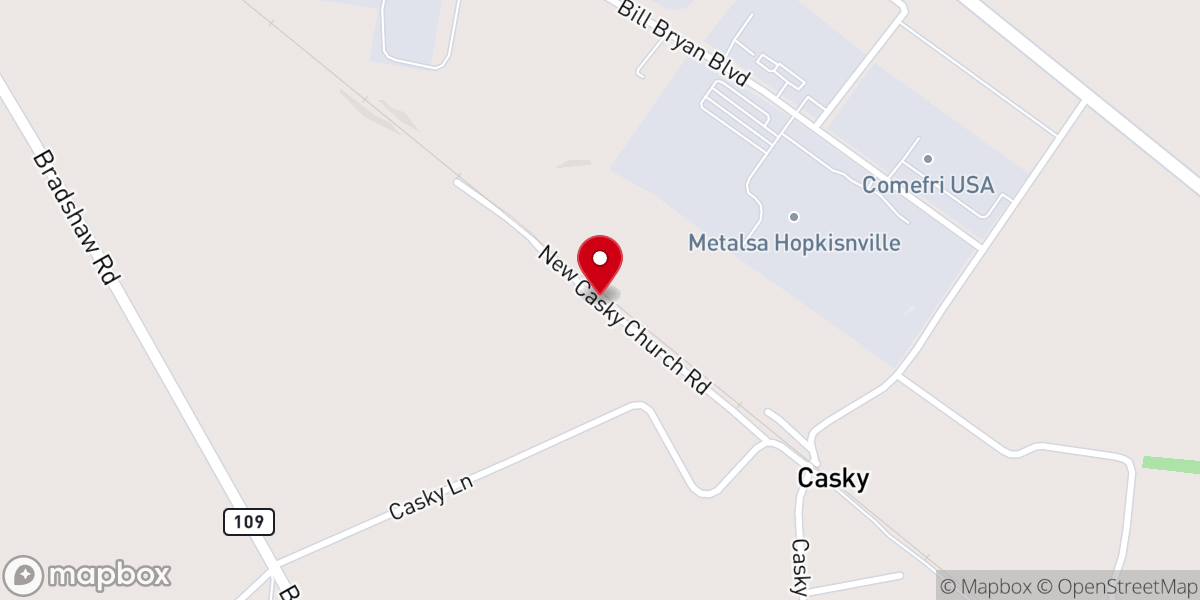 Map showing location of Green Hill Church