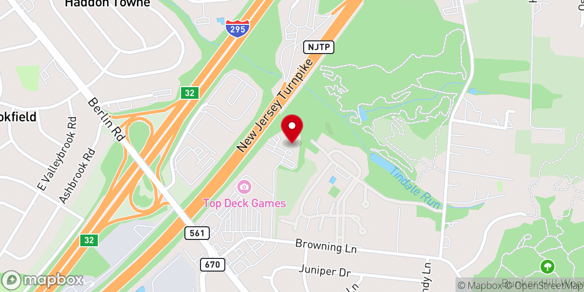 Map showing location of Cherry Hill Chinese Christian Church