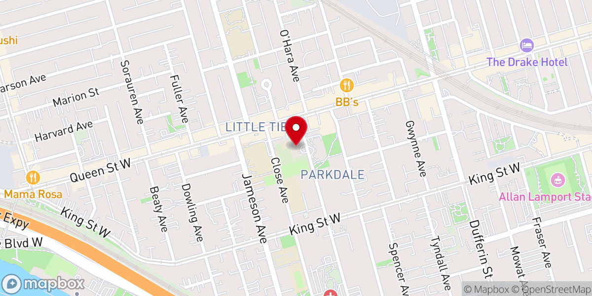 Map showing location of Bonar-Parkdale Presbyterian Church