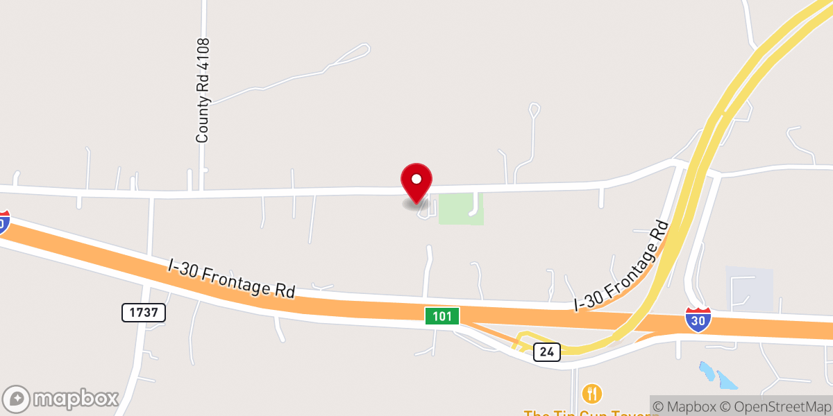 Map showing location of Shady Grove Church