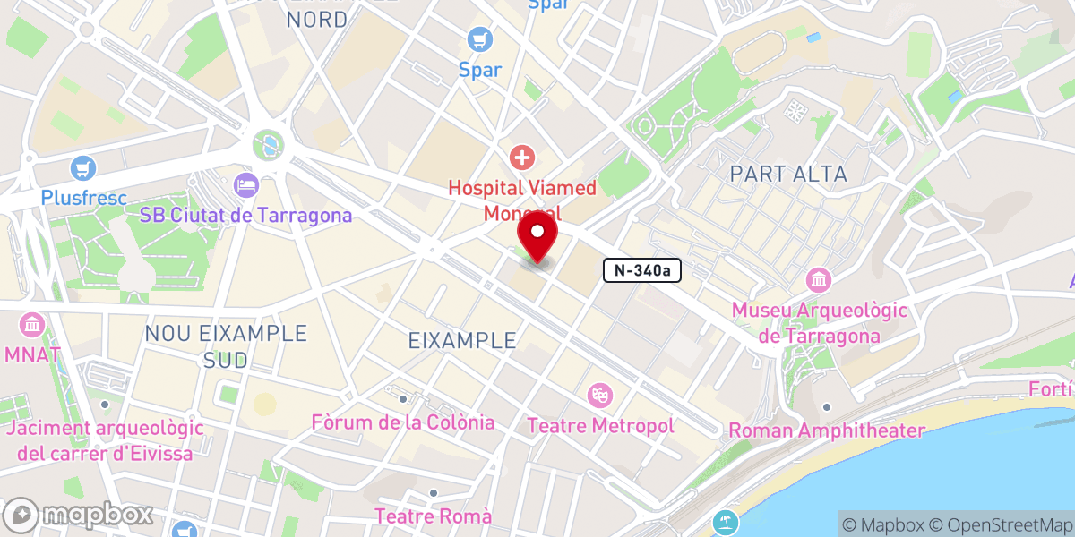 Map showing location of Càritas Interparroquial de Tarragona