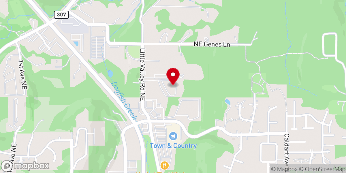 Map showing location of North Kitsap Baptist Church