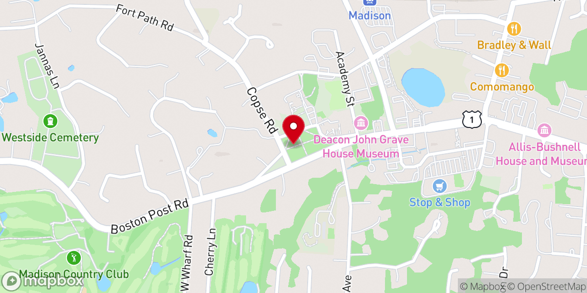 Map showing location of Madison Green Historic District