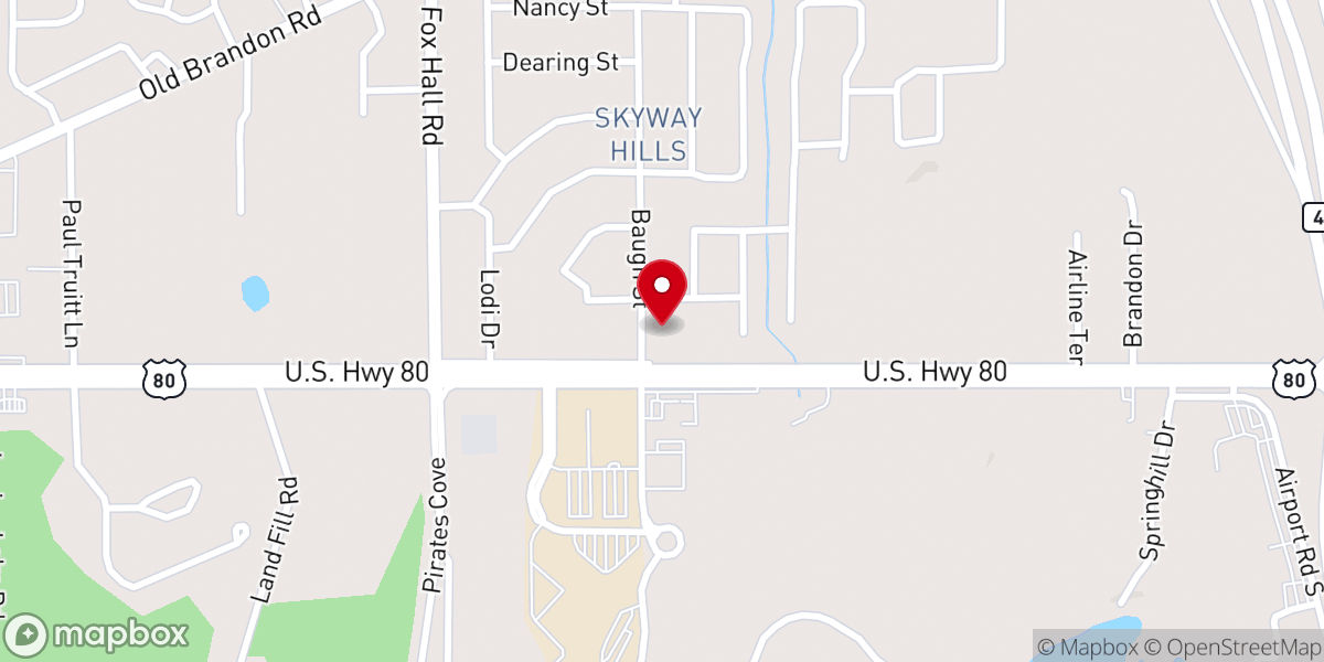 Map showing location of Skyway Hills Church of Christ